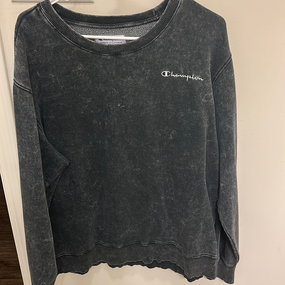 acid washed champion crewneck